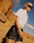 Birdeye Leather Skirt - Jet Black