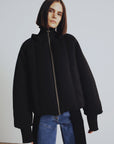 PCFG Black Thick Jacket with Zippered Sleeves and Knit Details  - Porterist 5