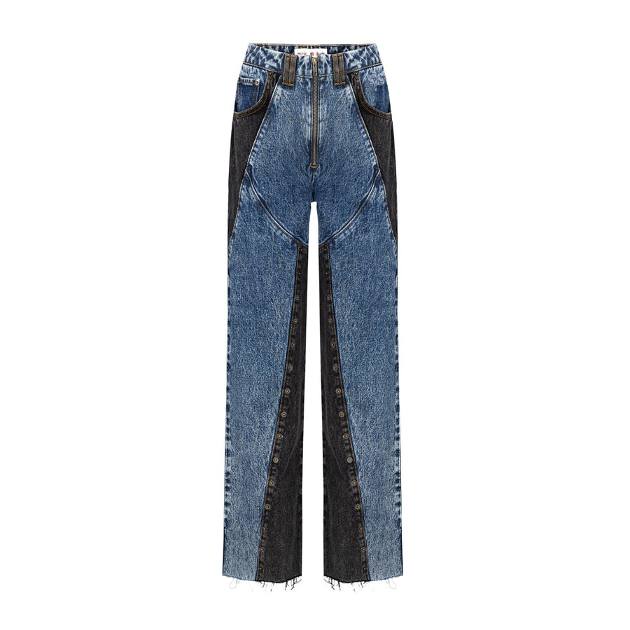 Free Heaven Two Colorway Jeans - Black/Blue