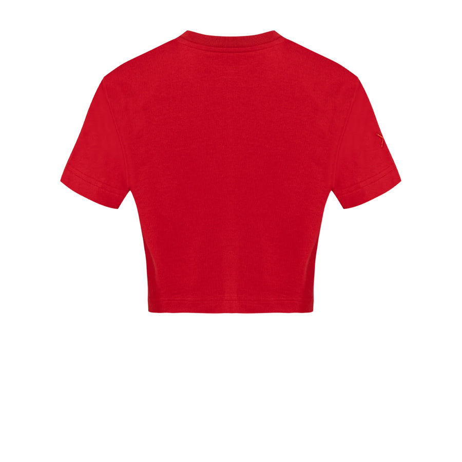 Red Embroidered T-shirt