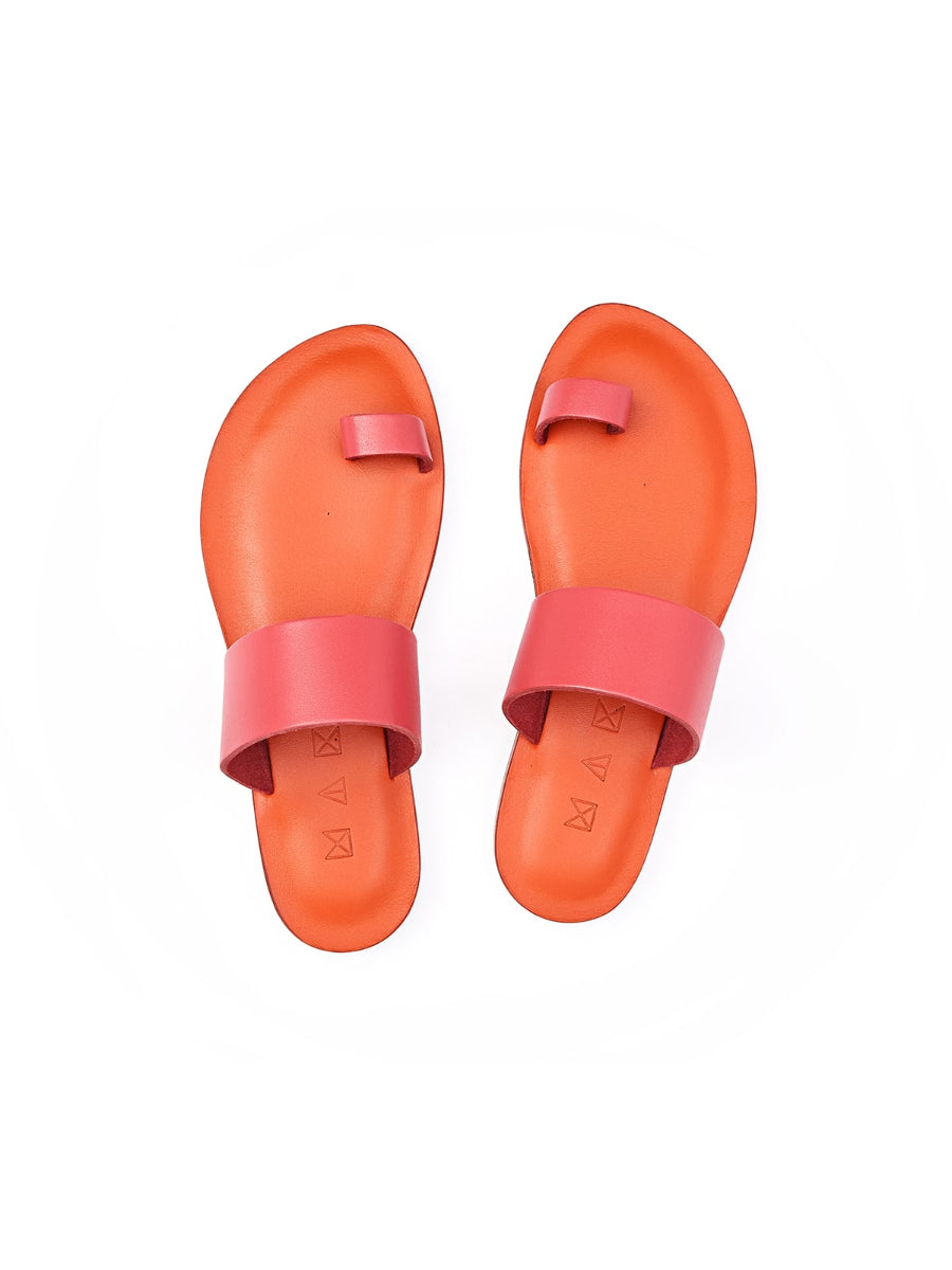 Pink Root Genuine Leather Sandals | Porterist