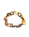 Priscilla Gold And Matte Black Rhodium - plated Silver