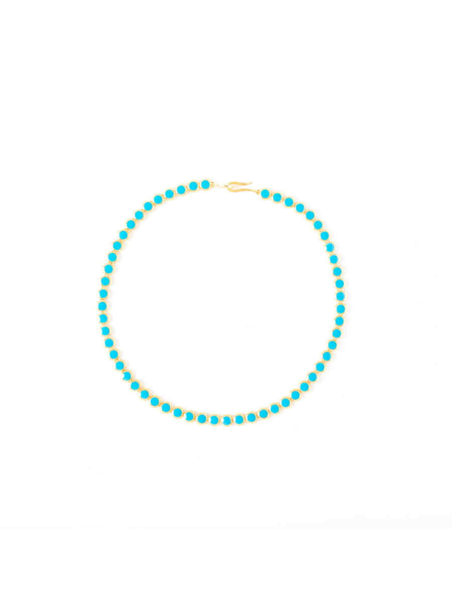 Ravenna Round Enamel Necklace | Porterist