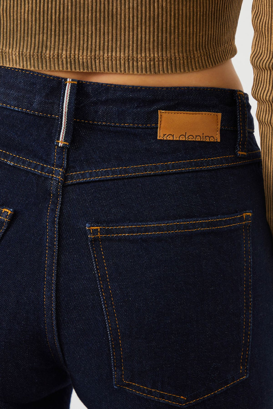 Mira Boyfriend Fit Dark Blue Selvedge Womens Jeans Fınal Item - Porterist 6