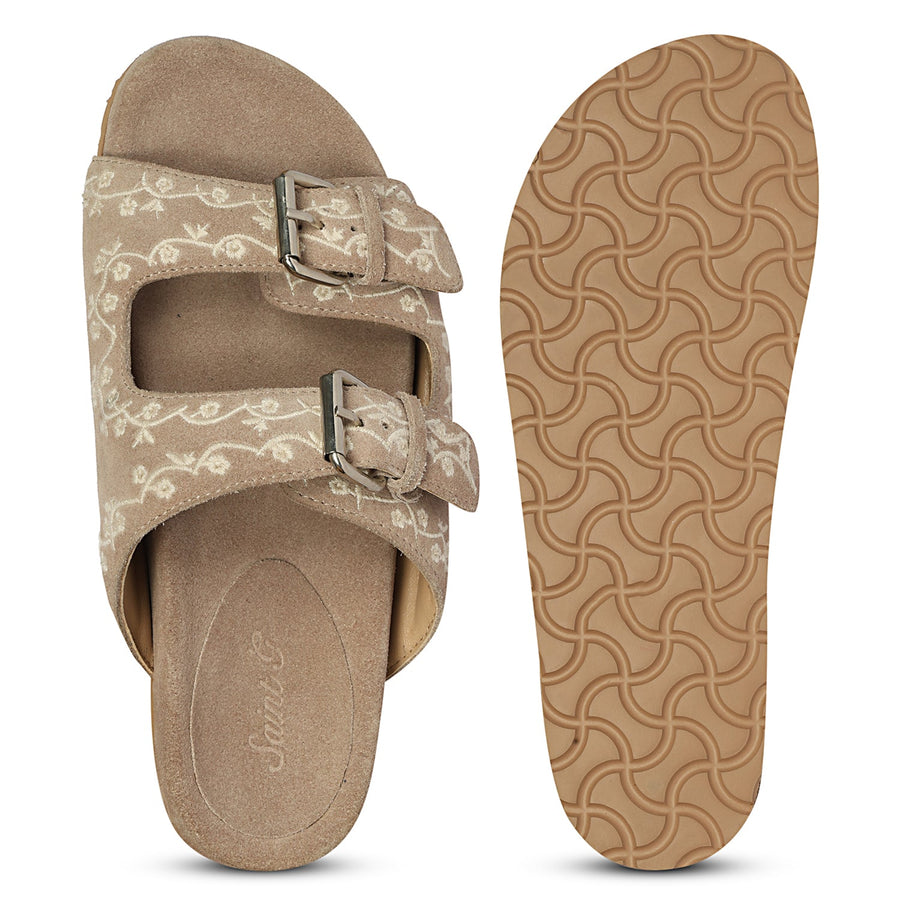 Future Brands Group Beige Angela Flat Sanda  - Porterist 6