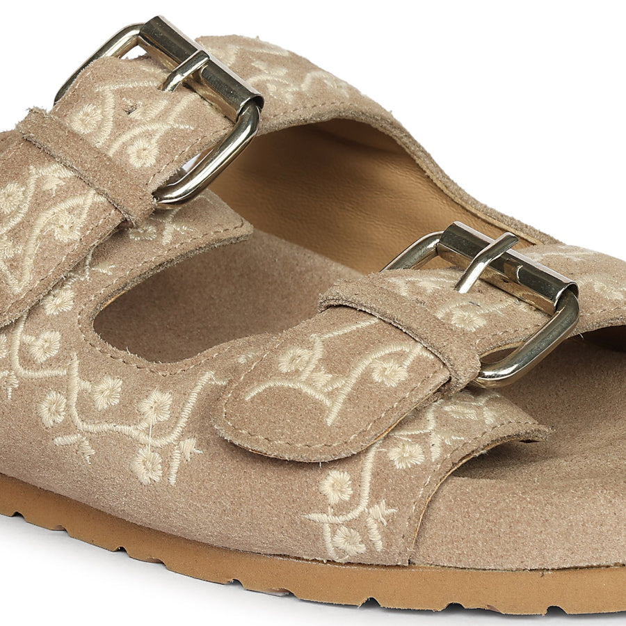 Future Brands Group Beige Angela Flat Sanda  - Porterist 4