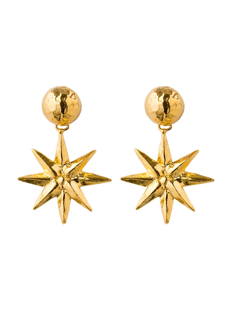 Gold Plated Stary Night Earring