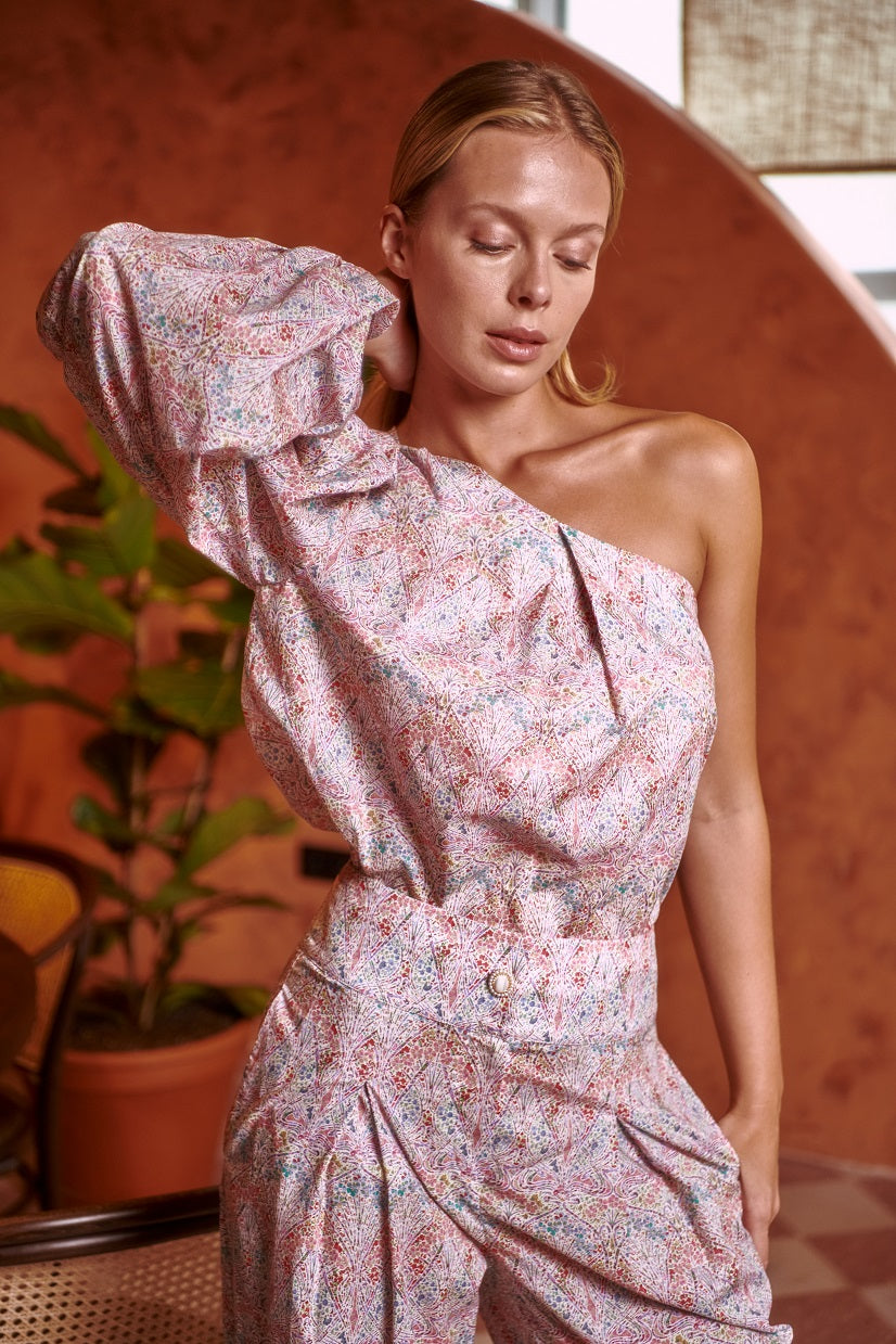 Antoinette One Shoulder Top In Blossom | Porterist