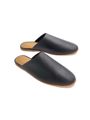 Black Mules Genuine Leather Sandals | Porterist