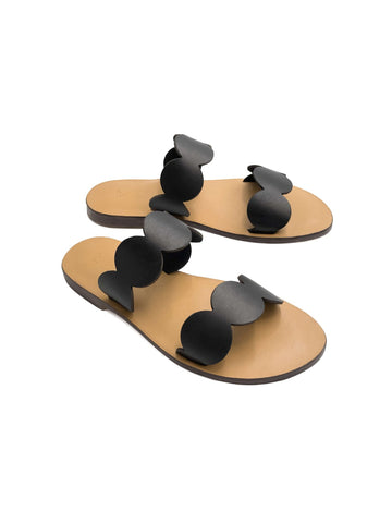 Black Sol Genuine Leather Sandals | Porterist