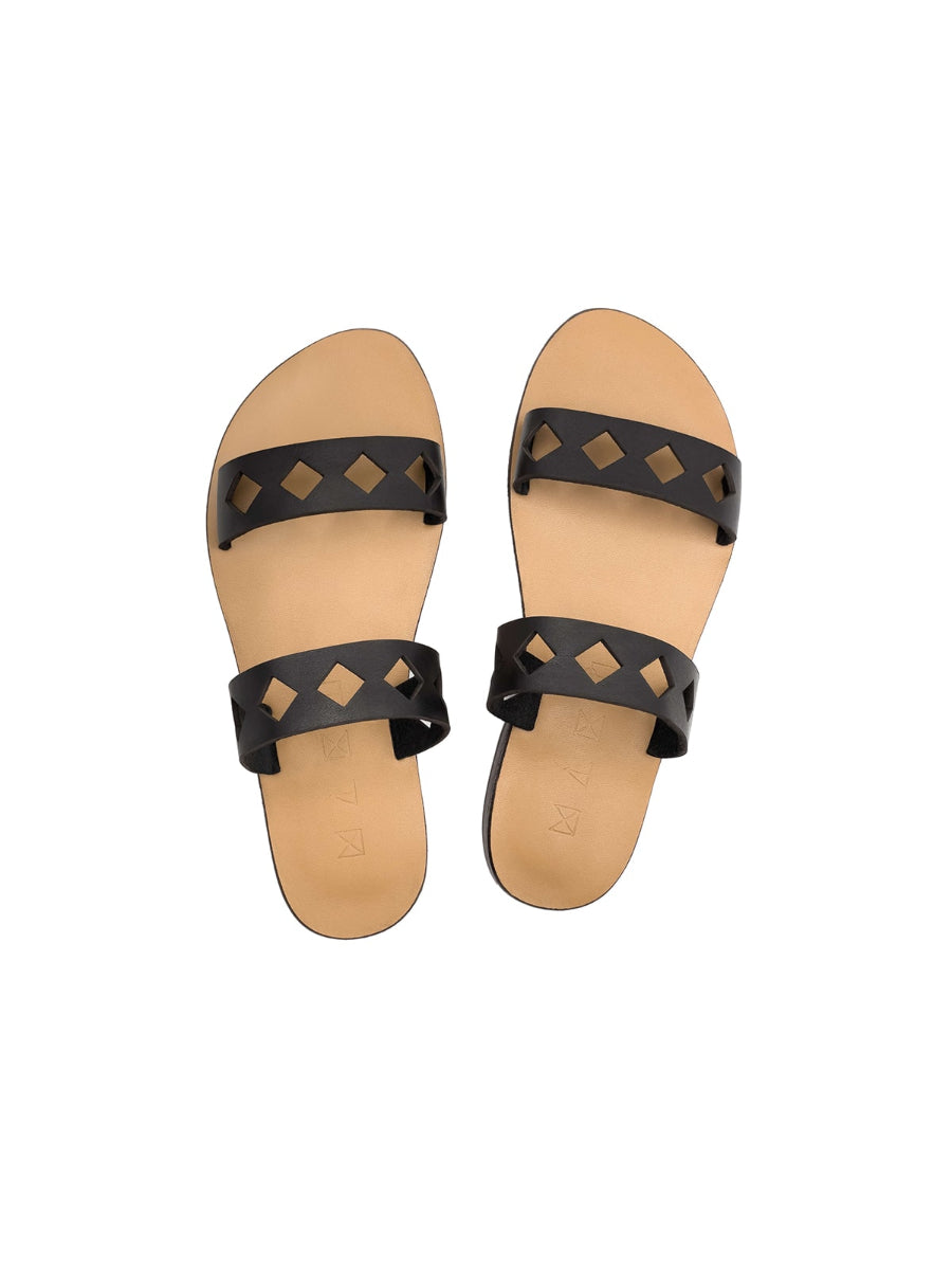 Black Terra Genuine Leather Sandals | Porterist