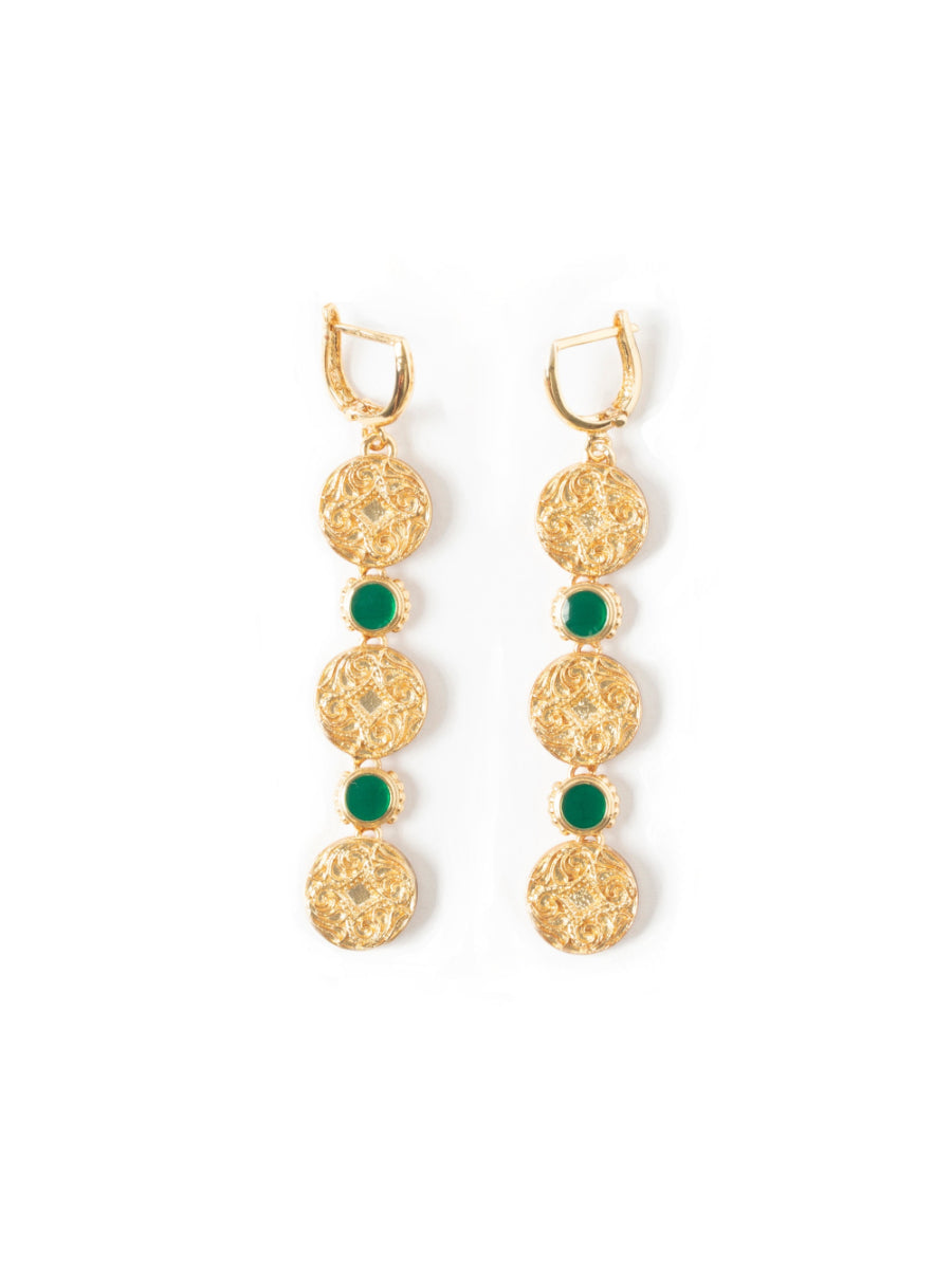 Theodora Round Enamel Earring | Porterist