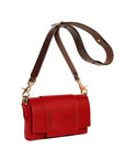 Tri Mini Red Leather Shoulder Bag | Porterist