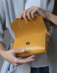 Tri Mini Yellow Leather Shoulder Bag | Porterist