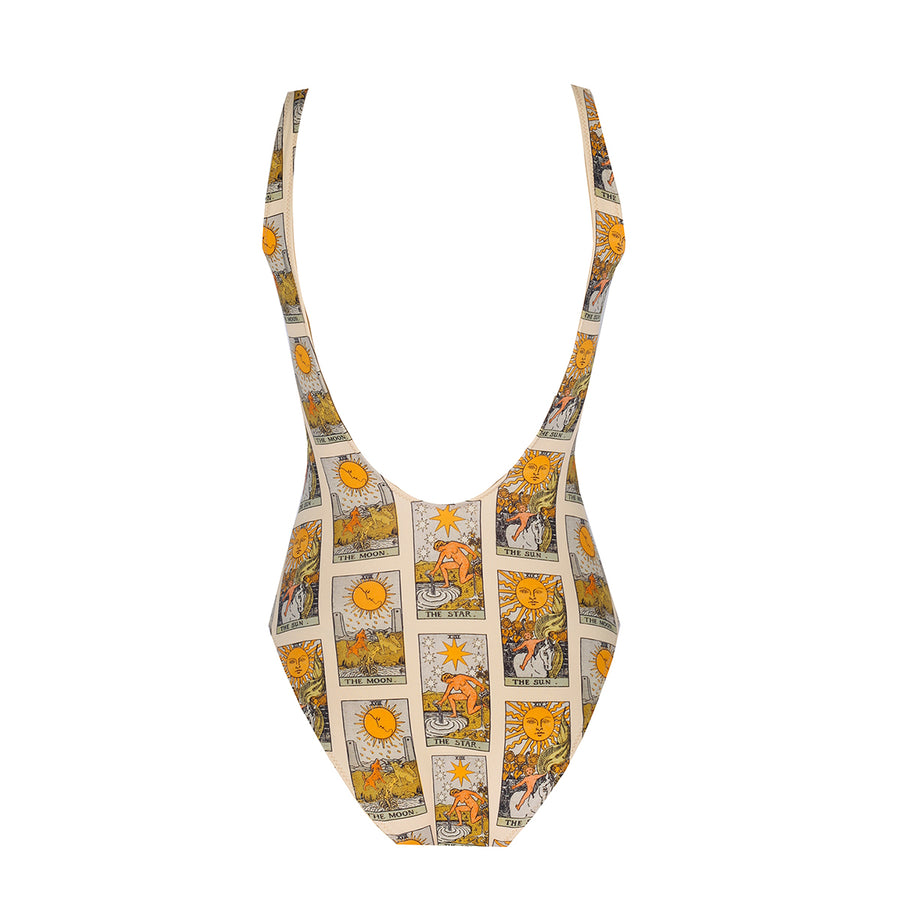 Tarot Patterned Recycled Swimsuit | Porterist