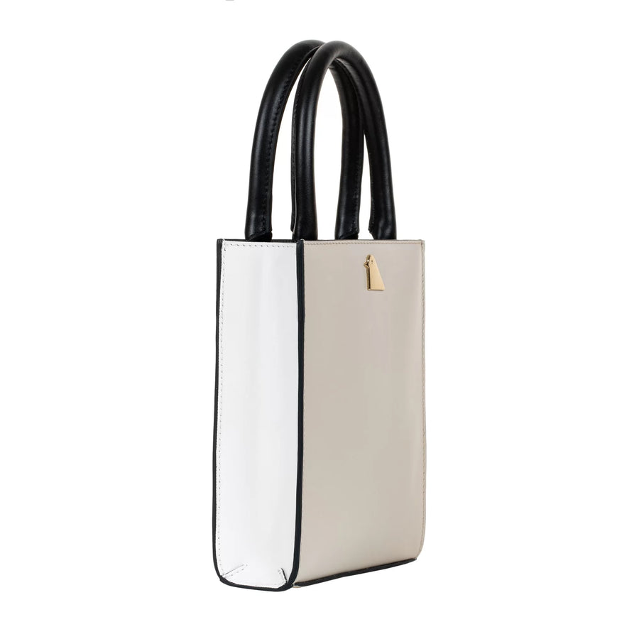 Mini Tote Milky Brown Leather Handbag | Porterist