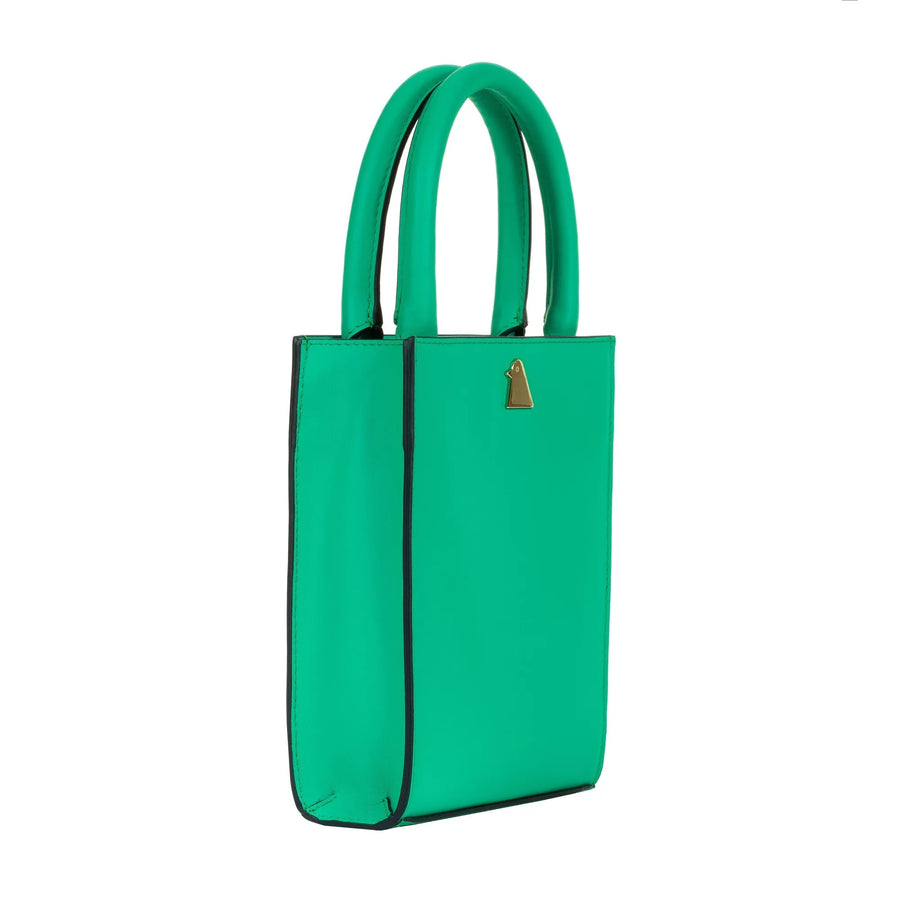 Mini Tote Clover Green Leather Handbag | Porterist