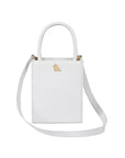 Mini Tote White Leather Handbag | Porterist