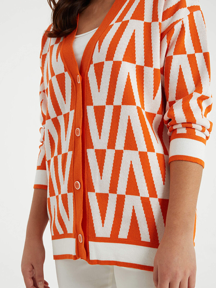 Orange Knitwear Cardigan Fınal Item - Porterist 4