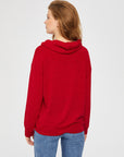 Red Cowl Neckline Sweatshirt 67516 | Porterist