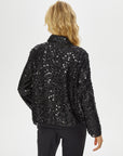 FS Faik Sönmez Black Silvery Sequined Jacket   - Porterist 2