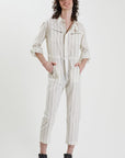 White Striped Jumpsuit