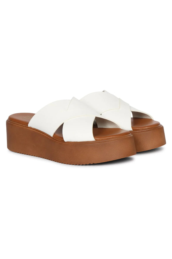 Vivi Blu - Yasmin Wedges Footwear - White