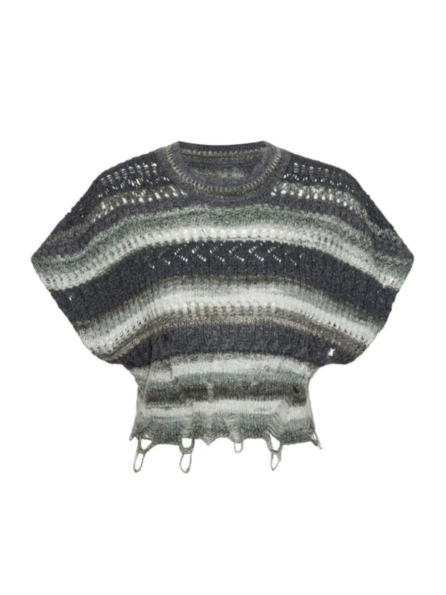 Grey Wool & Cashmere Yuke Sleeveless Sweater | Porterist