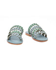 Green Gray Sea Genuine Leather Sandals | Porterist