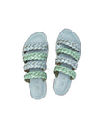 Green Gray Sea Genuine Leather Sandals | Porterist