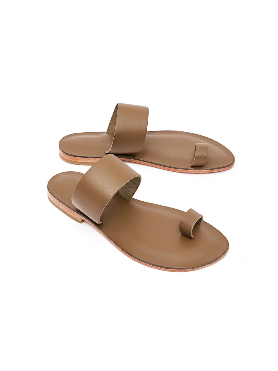 Olive Green Root Genuine Leather Sandals | Porterist