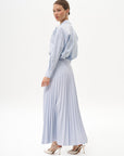 Basic Pleated Skirt Blue