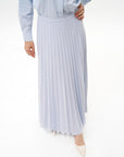 Basic Pleated Skirt Blue