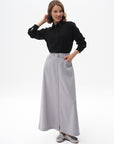 Bell Skirt Gray with Metal Accessories