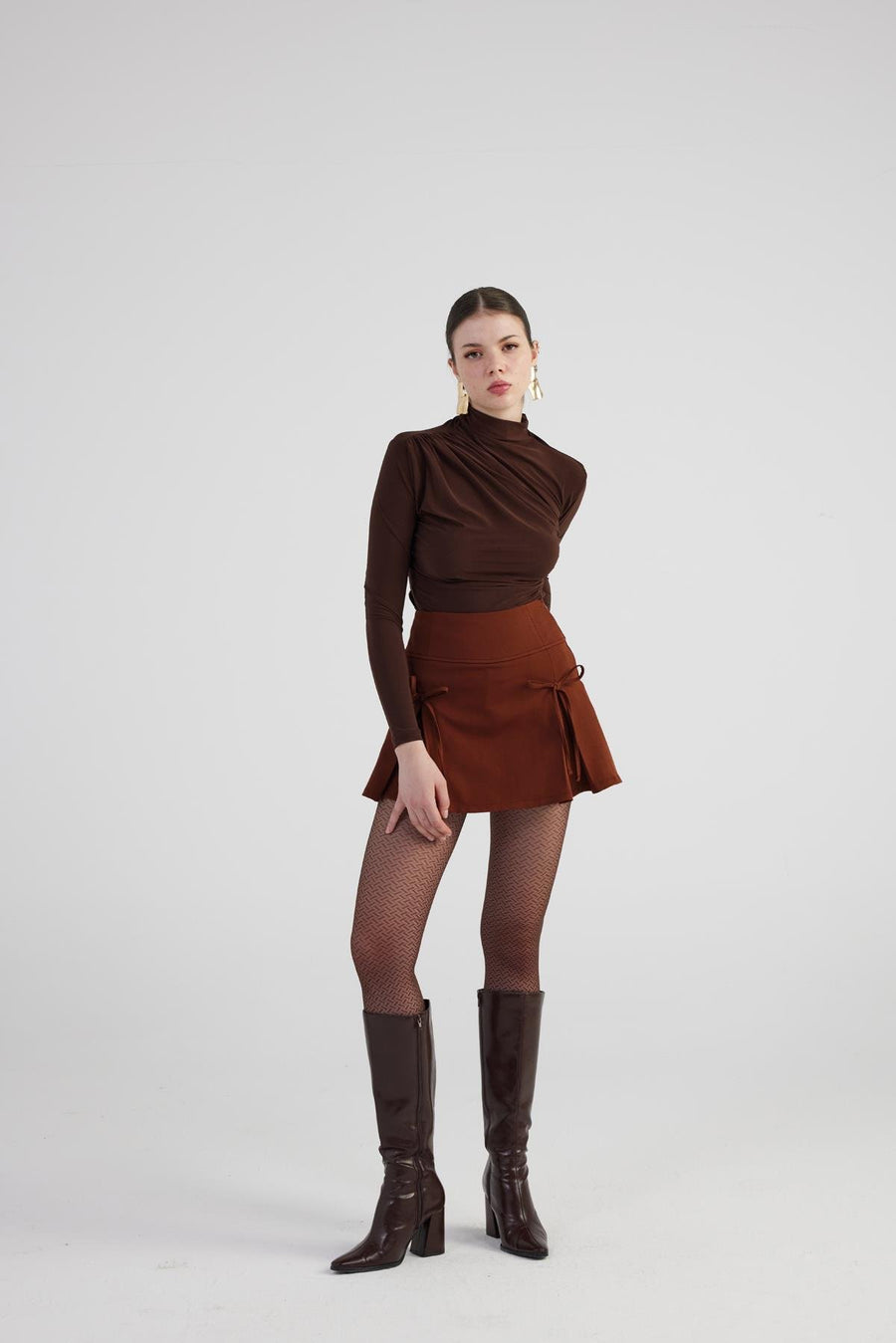 Elena Shorts Skirt Brown