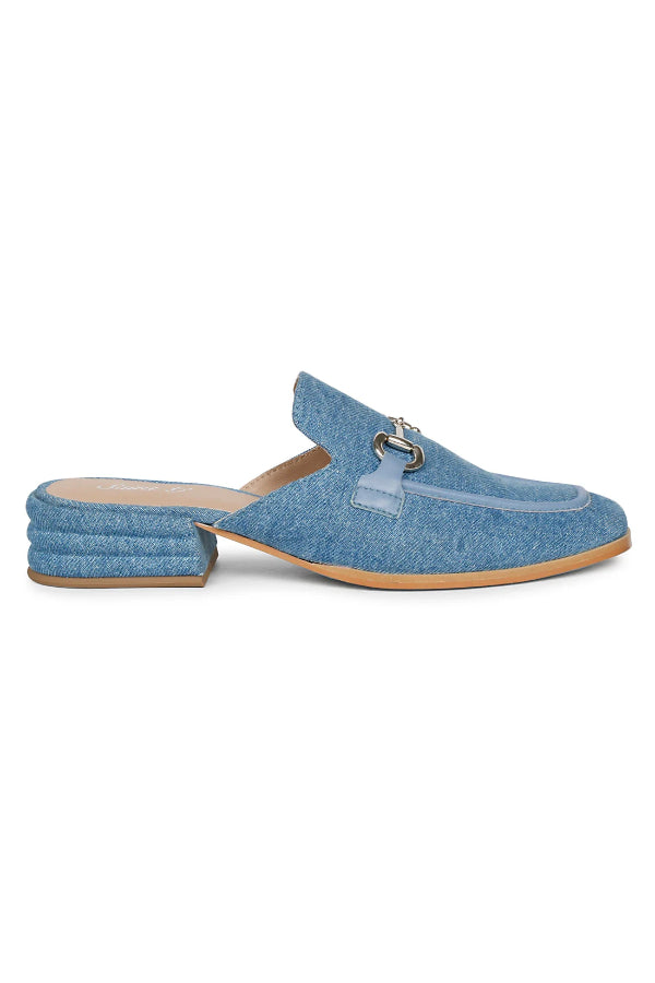 Savannah - Flat Mules - Denim