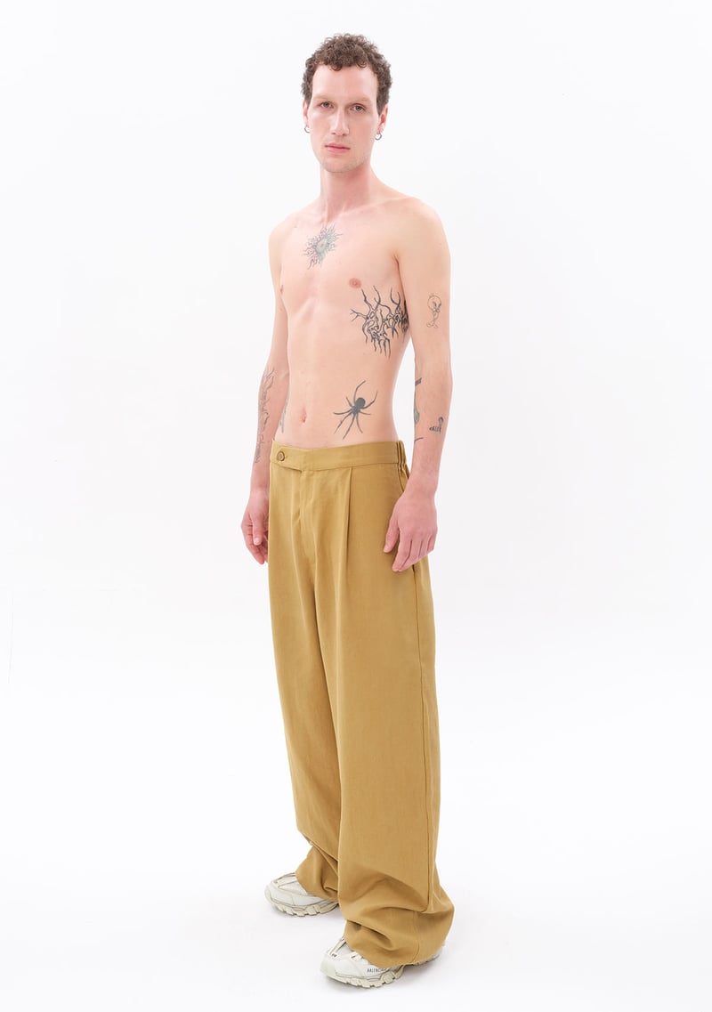 Light Green Men's Tencel Trousers