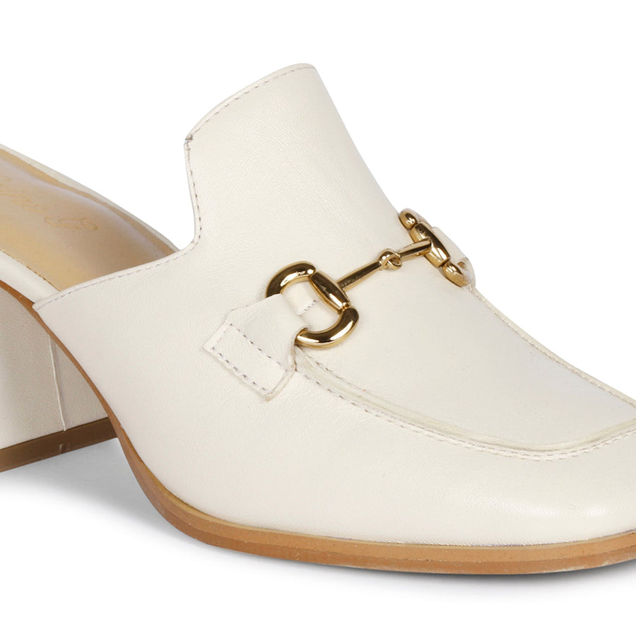 Saint G Julia Heel Loafers Footwear Off White 