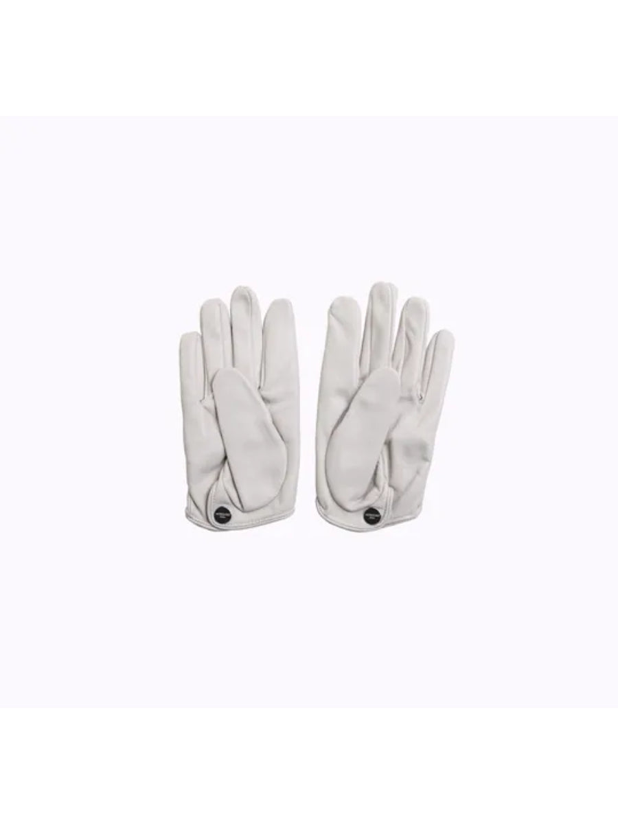 Cream Azure Leather Gloves