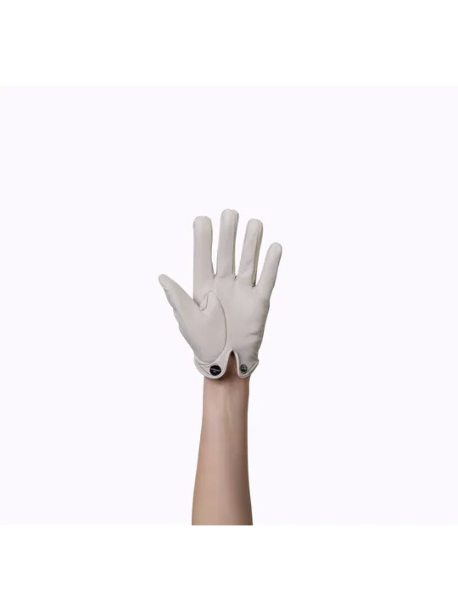 Cream Azure Leather Gloves