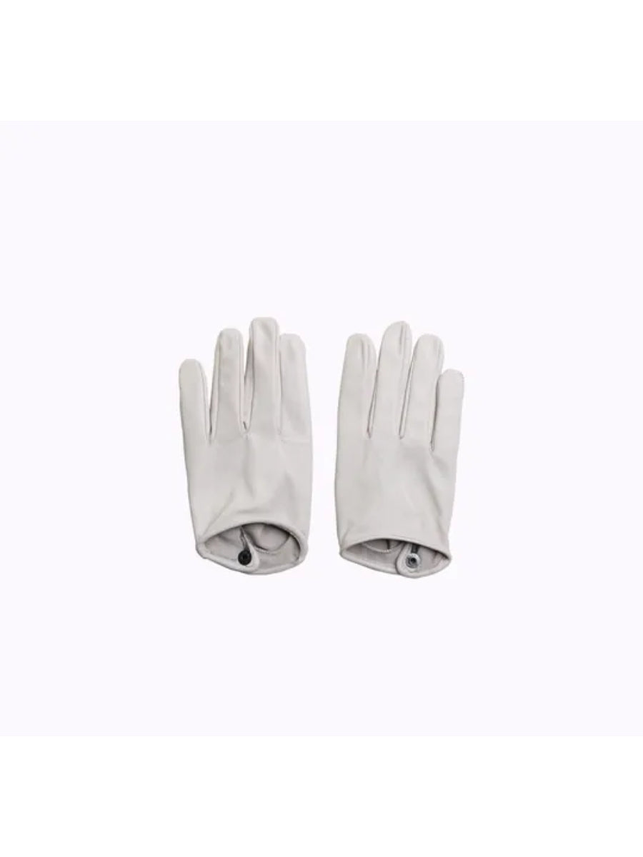 Cream Azure Leather Gloves