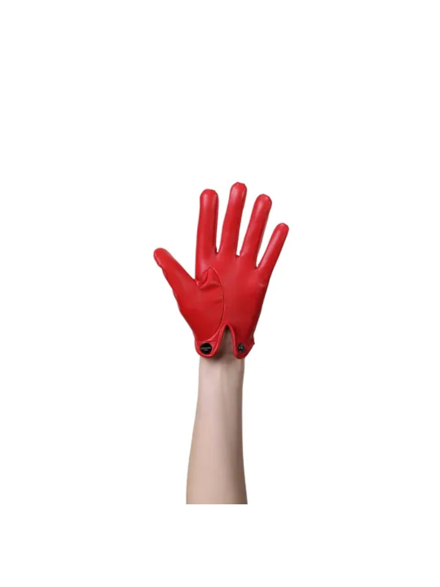 Red Azure Leather Gloves