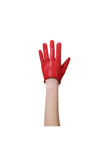 Red Azure Leather Gloves