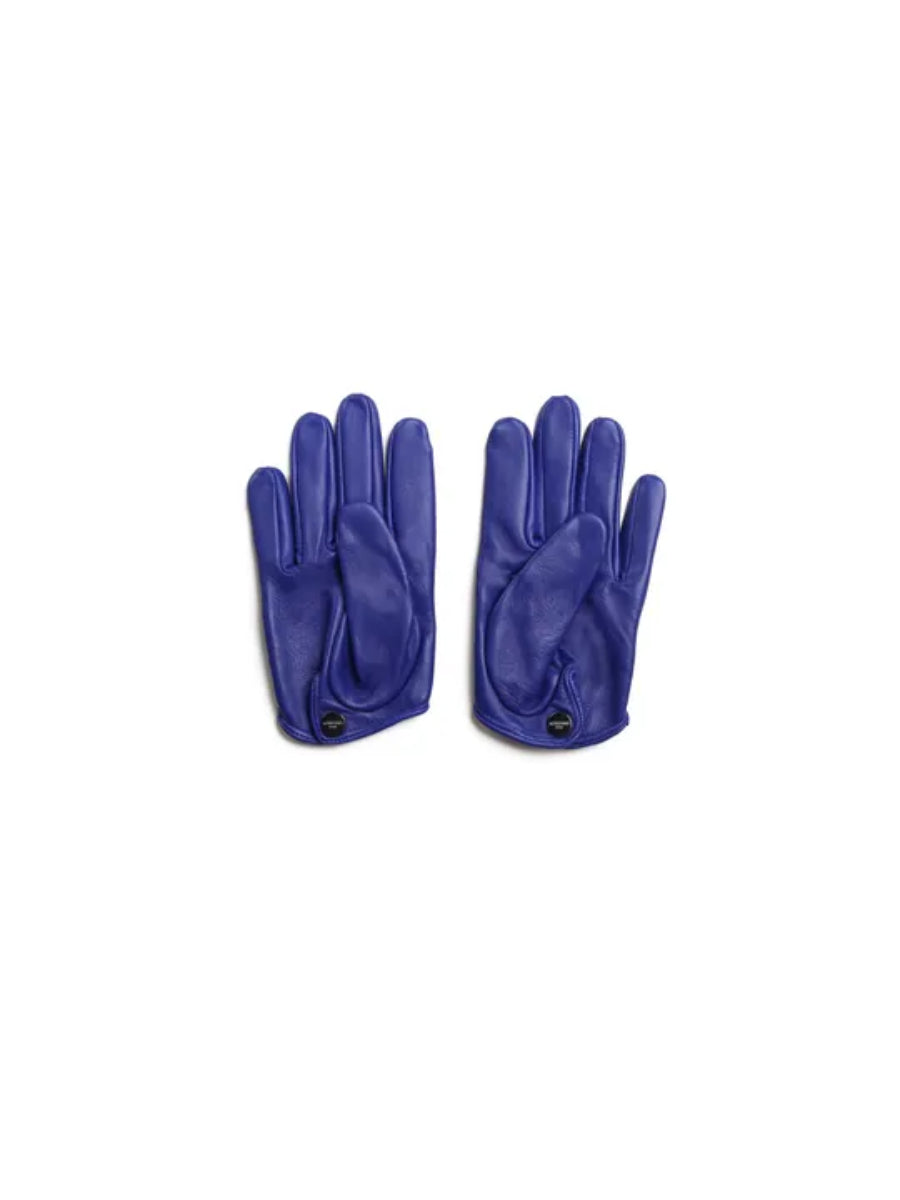 Blue Azure Leather Gloves