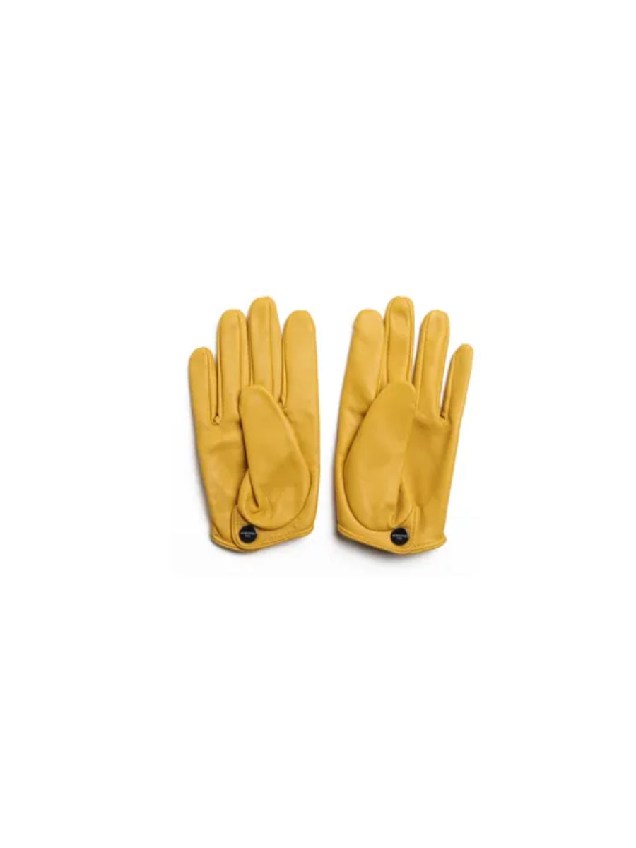 Yellow Azure Leather Gloves