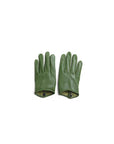 Green Azure Leather Gloves