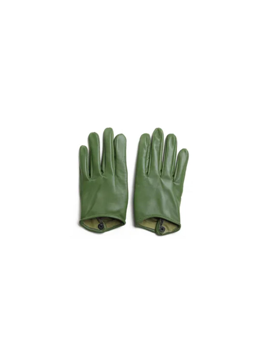 Green Azure Leather Gloves