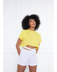 Lissio Yellow Crop T-shirt