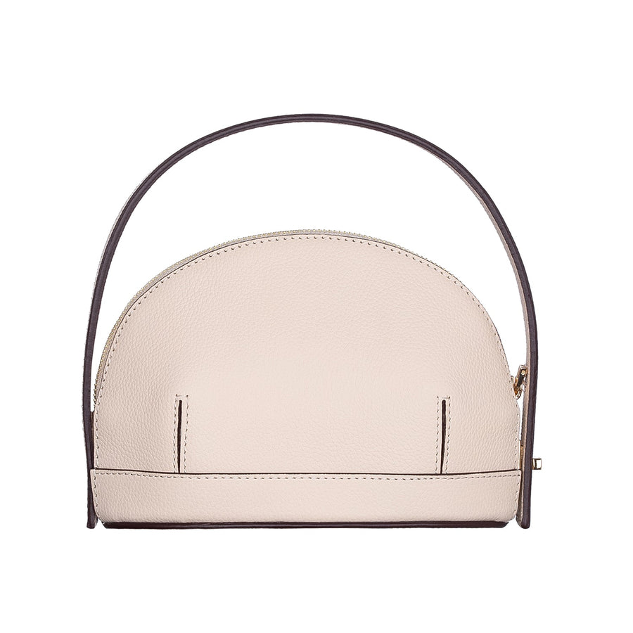 Audrey Beige Mini Leather Handbag | Porterist