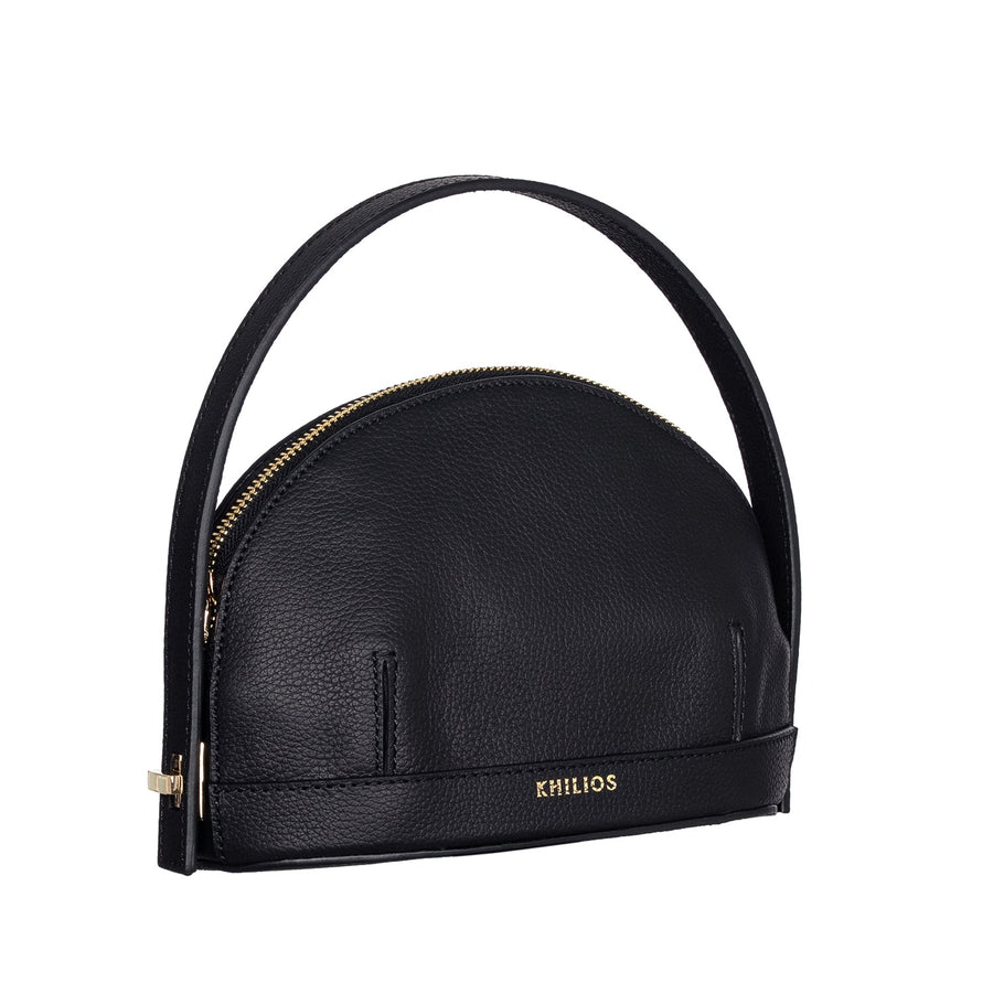 Audrey Black Mini Leather Handbag | Porterist